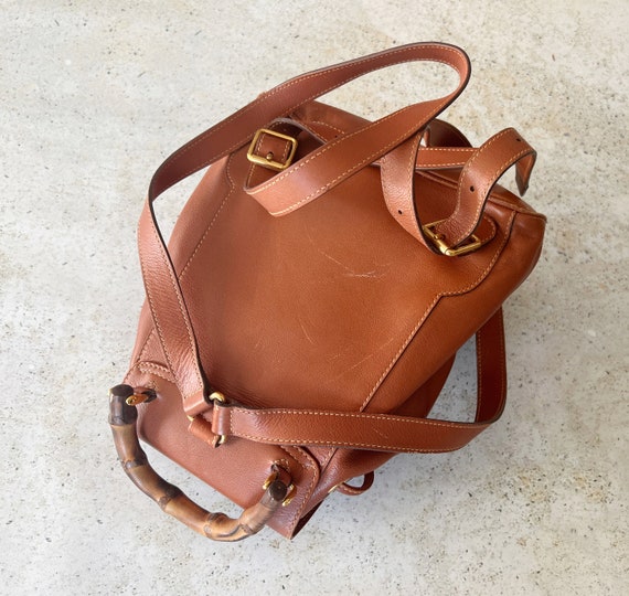 Vintage Bag | GUCCI GG Bamboo Leather Mini Backpa… - image 8