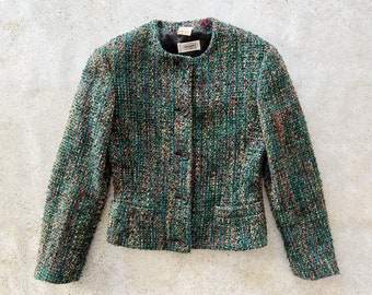 Vintage Jacket | MISSONI Boucle Jacket Coat Blazer Woven Buttoned 80’s 90’s | Size S