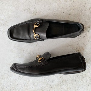 Zapatos vintage / GUCCI Horsebit cuero de mujer mocasines de Etsy