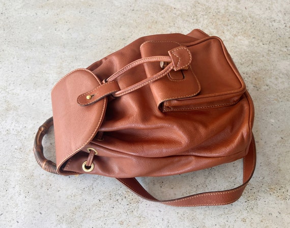 Vintage Bag | GUCCI GG Bamboo Leather Mini Backpa… - image 3