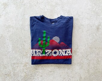 Vintage T-Shirt | ARIZONA Desert Cactus Boho Bohemian Top Shirt Pullover Graphic Tee 70's 80's | Size M