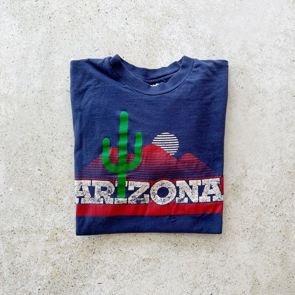 Vintage T-Shirt | ARIZONA Desert Cactus Boho Bohemian Top Shirt Pullover Graphic Tee 70's 80's | Size M