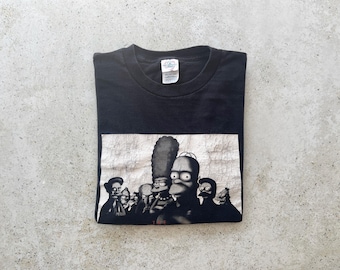 Vintage 2001 Simpsons T-shirt Mens XL Black Sopranos Parody Theme