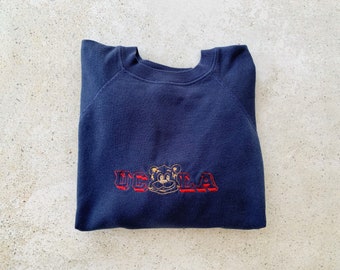Vintage Sweatshirt | UCLA College University Raglan Pullover Top Shirt Sweater California 80’s 90’s Blue | Size M