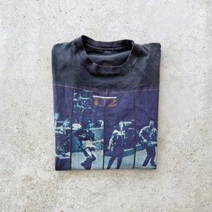 Vintage T-Shirt | U2 The Joshua Tree Rock Band Concert Tour Graphic Tee 80’s Black | Size M