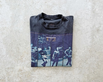 Vintage T-Shirt | U2 The Joshua Tree Rock Band Concert Tour Graphic Tee 80’s Black | Size M