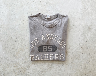 Vintage T-Shirt | LA RAIDERS Graphic Tee Top Shirt Pullover Sports Football 80’s Gray | Size S