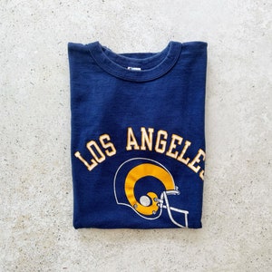Vintage T-Shirt | LA RAMS Football Graphic Tee Top Shirt Pullover Streetwear Distressed 70&#39;s | Size M