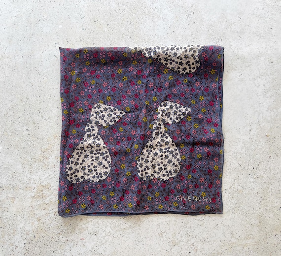Vintage Scarf | GIVENCHY Silk Scarf Wrap Shawl Bandana Floral Luxury Designer