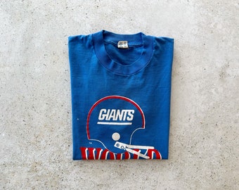 Vintage T-Shirt | NY GIANTS New York Football Sports Blue Red 80’s | Size L