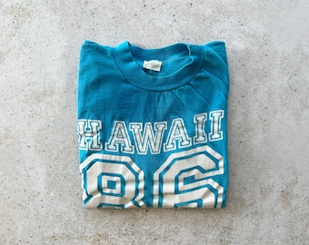 Vintage T-Shirt | HAWAII Beach Ocean Surf Coastal Nautical Tourist Graphic Tee 80’s | Size S/M