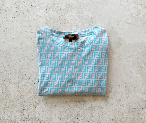 Vintage T-shirt | FENDI FF Logo Monogram 90 