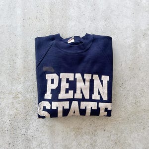 Vintage Sweatshirt | PENN STATE University College Raglan Pullover Top Shirt Sweater 80’s | Size M