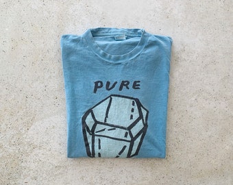 Vintage T-Shirt | REM Pure Rock Band Concert Tour Tee Top Pullover Shirt Blue | Size L