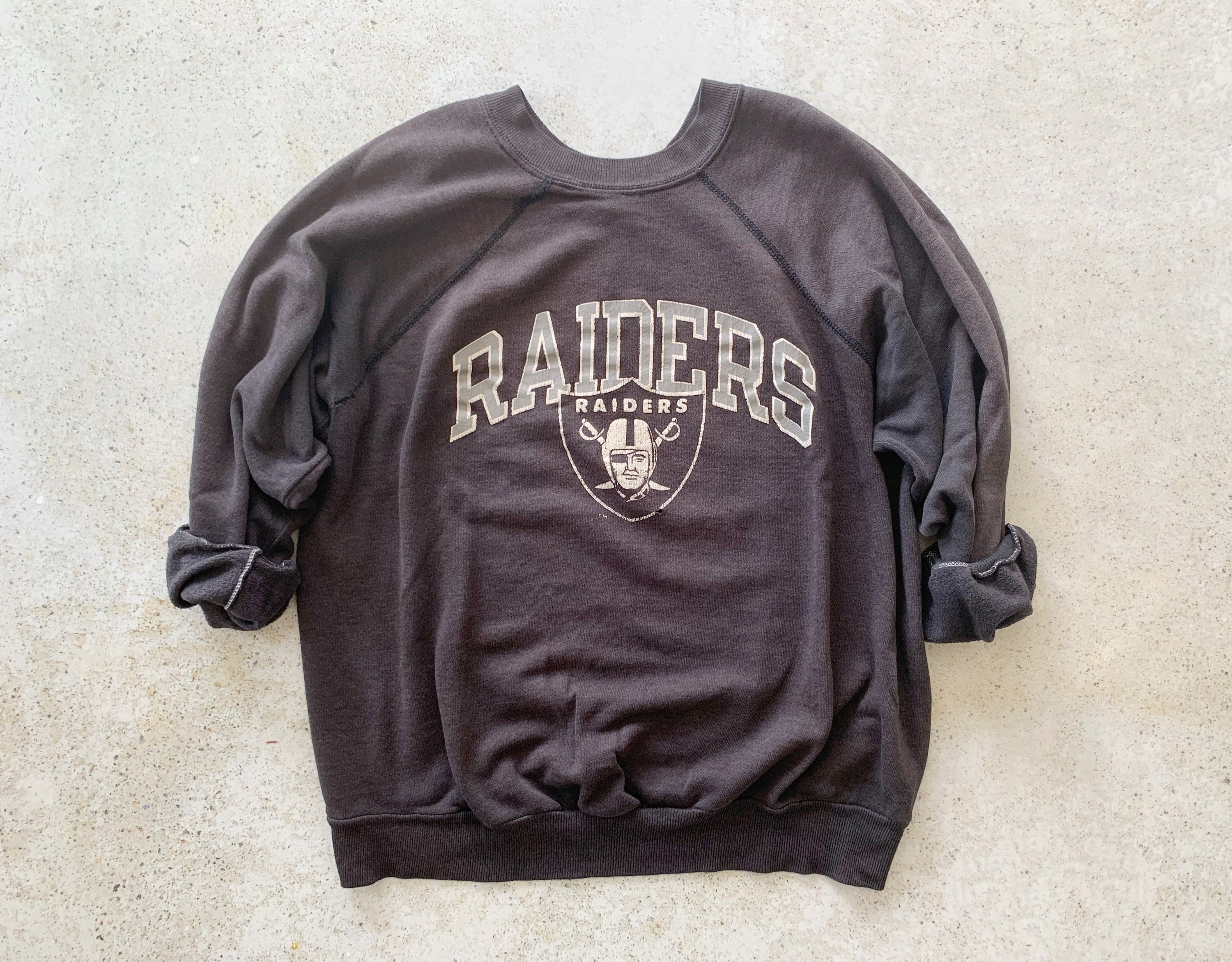 Vintage Sweatshirt LA RAIDERS Football Pullover Sweatshirt 80s