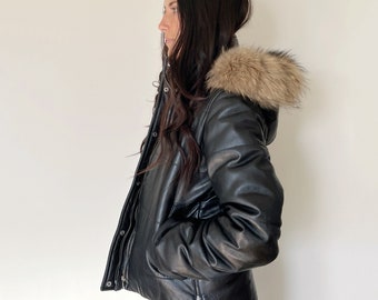 Vintage Jacket | GUCCI Leather Puffer Bomber Jacket Coat Vintage Jacket | GUCCI Leather Puffer Bomber Jacket Coat