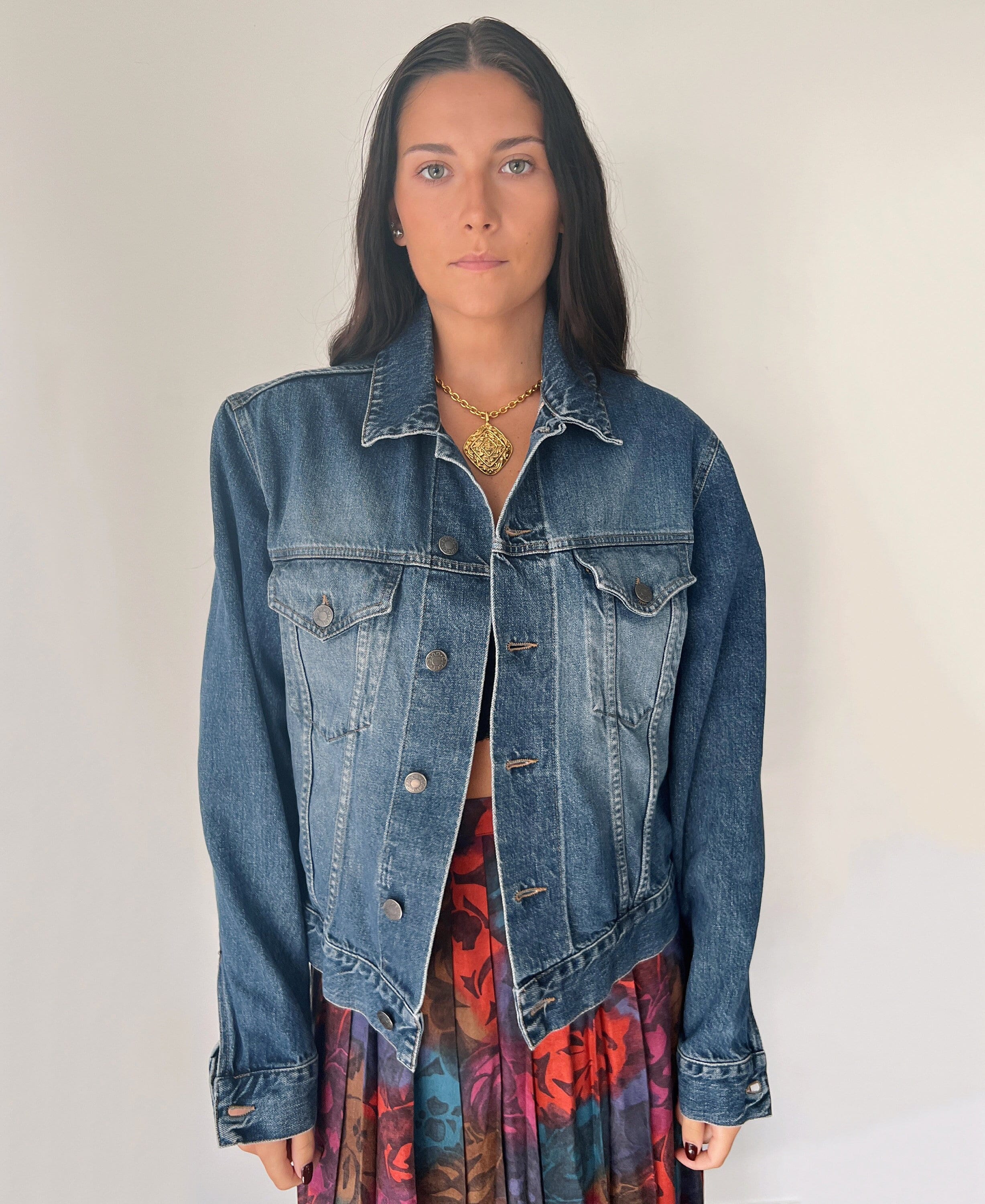 Vintage Jacket GUCCI Denim Jacket Coat Luxury Designer Streetwear