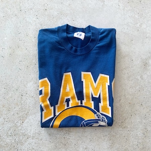Vintage T-Shirt | LA RAMS Football Sports Pullover Top Shirt Graphic Tee Streetwear 80s | Size M