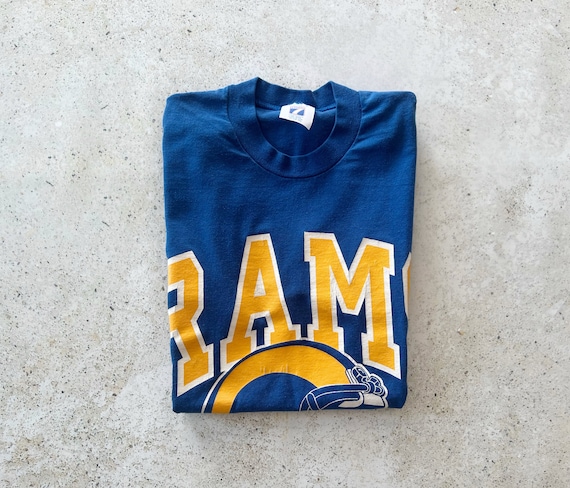 Shirtmandude Football Shirts Los Angels Rams T Shirt Vintage La Rams Shirt Cool Retro Alternative Logo Throwback Football Graphic Tee for Men Women