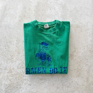 Vintage T-Shirt | AIRMEN Do It Better Top Shirt Graphic Tee Pullover Green 70&#39;s | Size XS/S