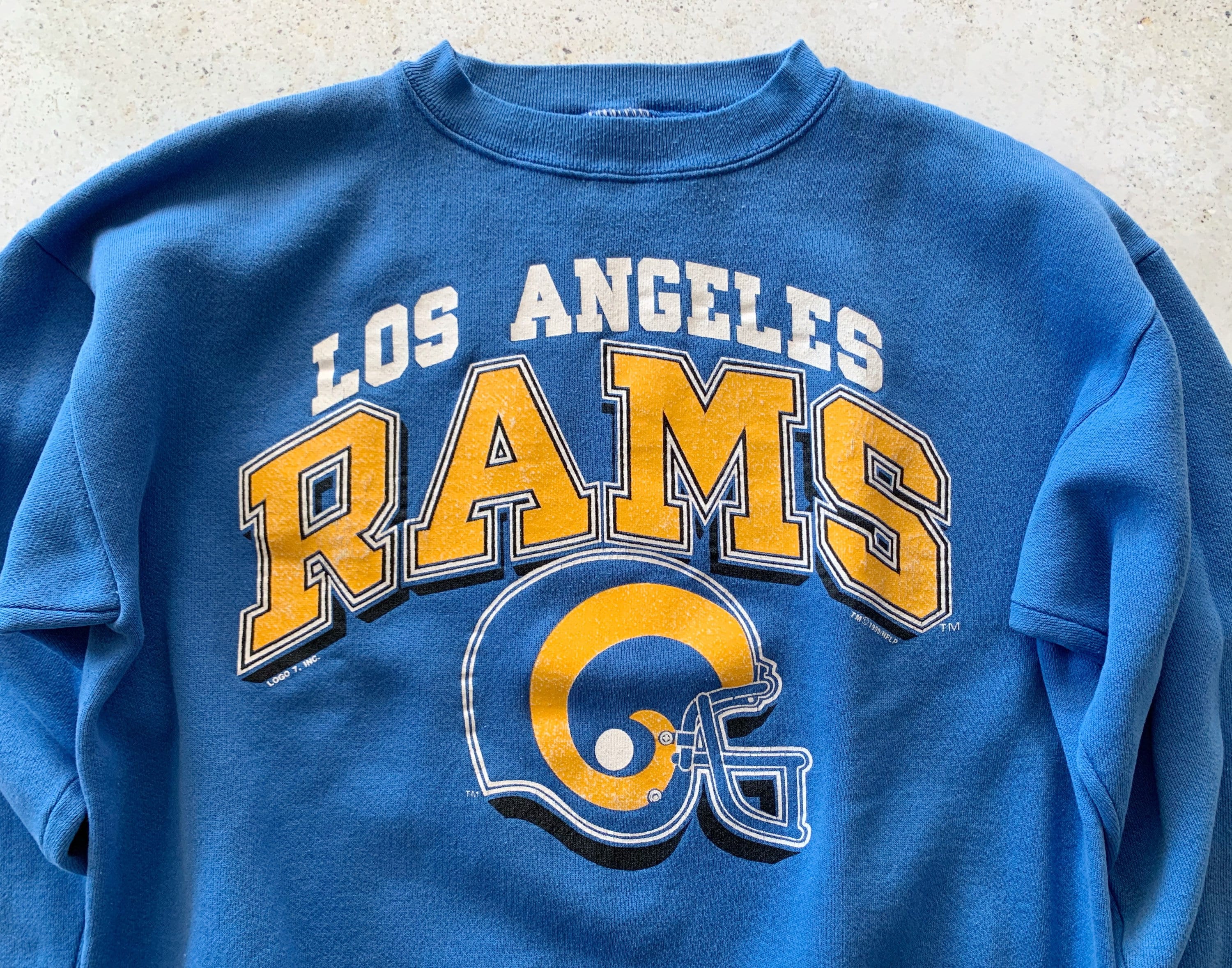 Vintage 90s Cotton Mix Navy CSA St. Louis Rams Football Sweatshirt