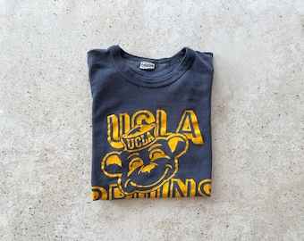 Vintage T-Shirt | UCLA BRUINS University College Football Sports Graphic Tee Top Shirt Pullover California Faded 70’s 80’s | Size S