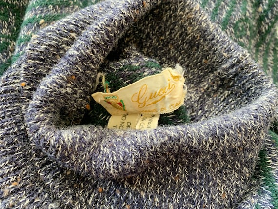 【GUCCI】1970s Turtleneck L/S Knit Sweater Vintage 1970s Gucci Black Knit Turtleneck Sweater Mohair