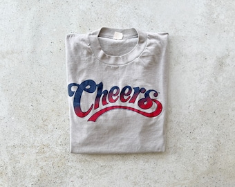 Vintage T-Shirt | CHEERS Boston Graphic Tee Top Shirt Pullover 80's Faded | Size M