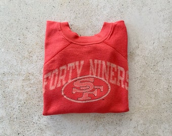 Vintage Sweatshirt | SAN FRANCISCO 49ers Football Raglan Pullover Top Shirt Sweater Red | Size M