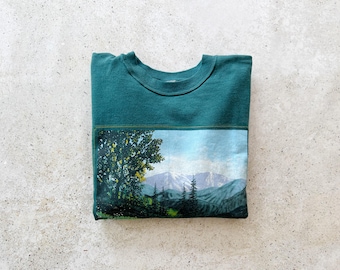 Vintage Sweatshirt | COLORADO Pullover Top Shirt Sweater Ski Winter Snow Green Teal 90’s | Size M/L
