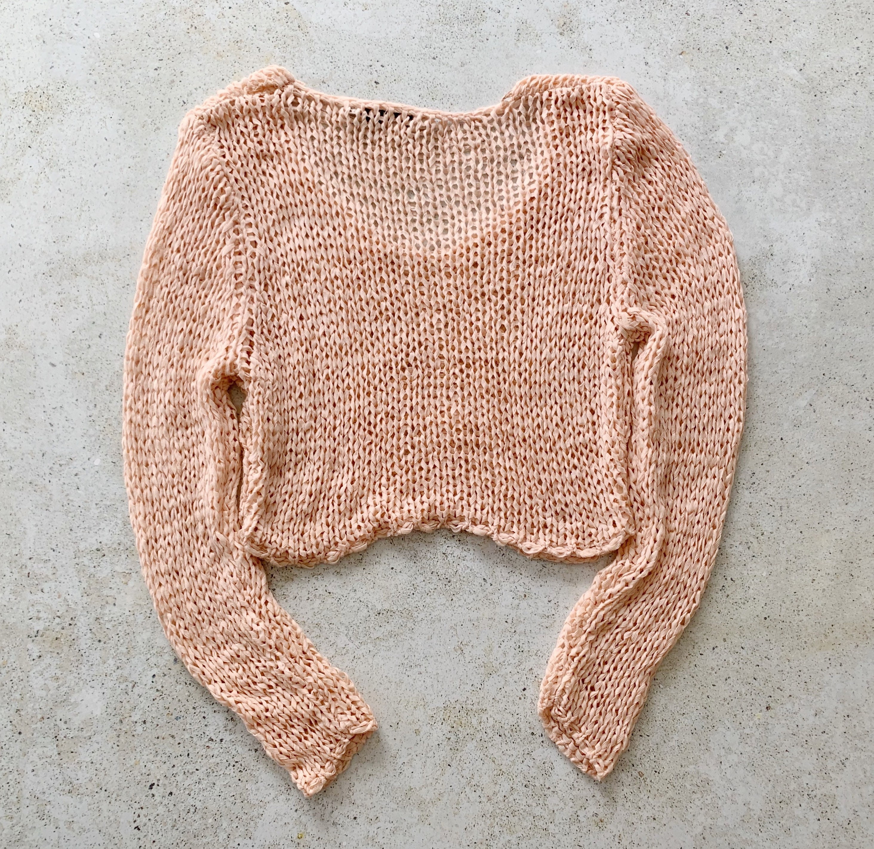 Vintage Sweater | DIOR Woven Knitted Pullover V-Neck Top Sweater 90âs Peach Pink | Size M