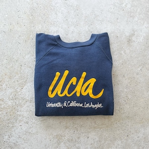 Vintage Sweatshirt | UCLA College University Raglan Pullover Top Shirt Sweater 80’s 90’s Blue Yellow | Size S/M