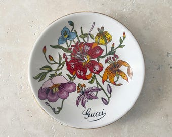 SALE Rare Vintage Accornero GUCCI Fine Bone China Dish Tray Bowl