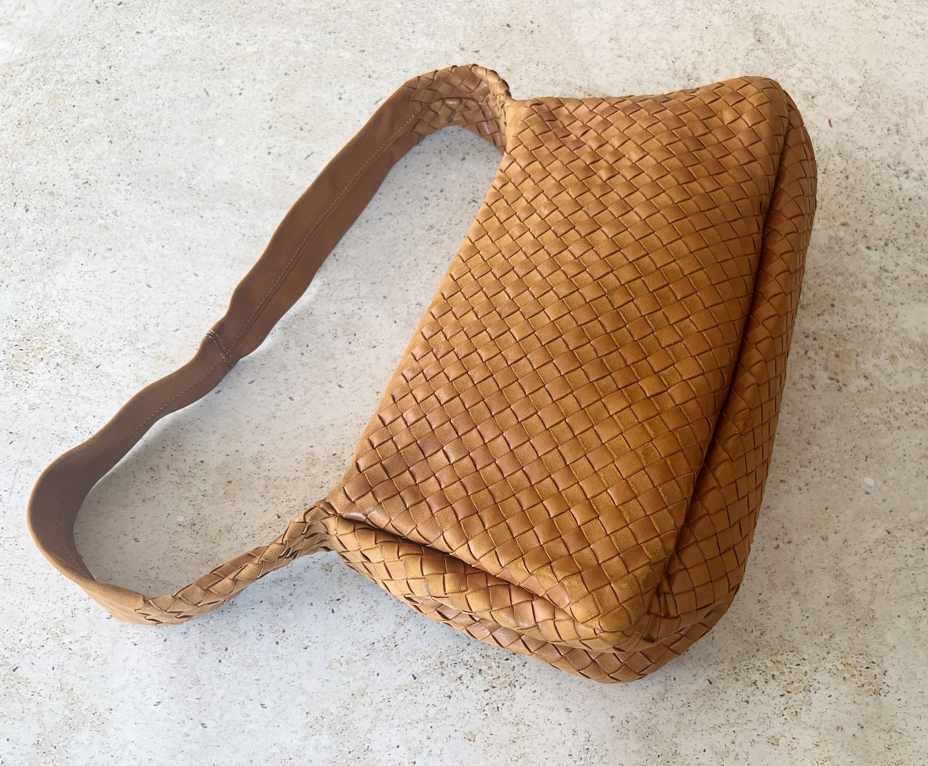 Bottega Venetia レディース　バッグ　ヴィンテージ Bottega Veneta intrecciato Brown Leather Woven Top Handle Bag | eBay