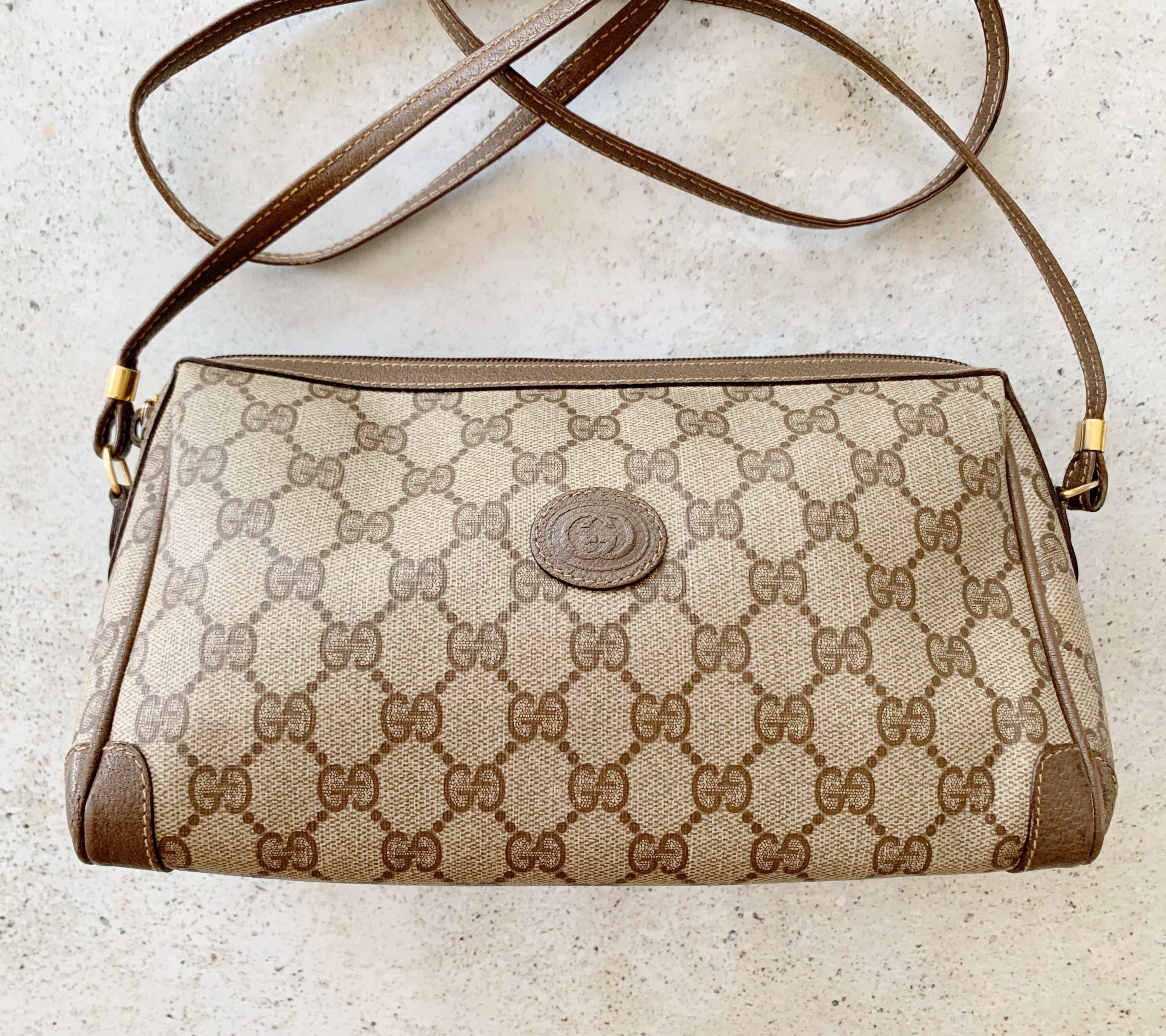 Gucci Vintage Monogram Crossbody Bag