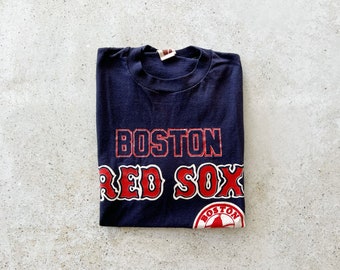 Vintage T-Shirt | BOSTON Red Sox Baseball Sports Tee Top Shirt Pullover 80’s Blue Red | Size S