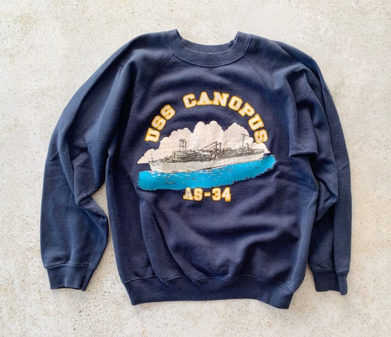 Vintage Sweatshirt | NAVY USS Canopus 80’s Milita… - image 2