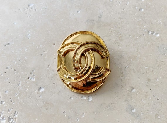 Chanel Chanel Brooch Pin CC Logo In Gold Tone