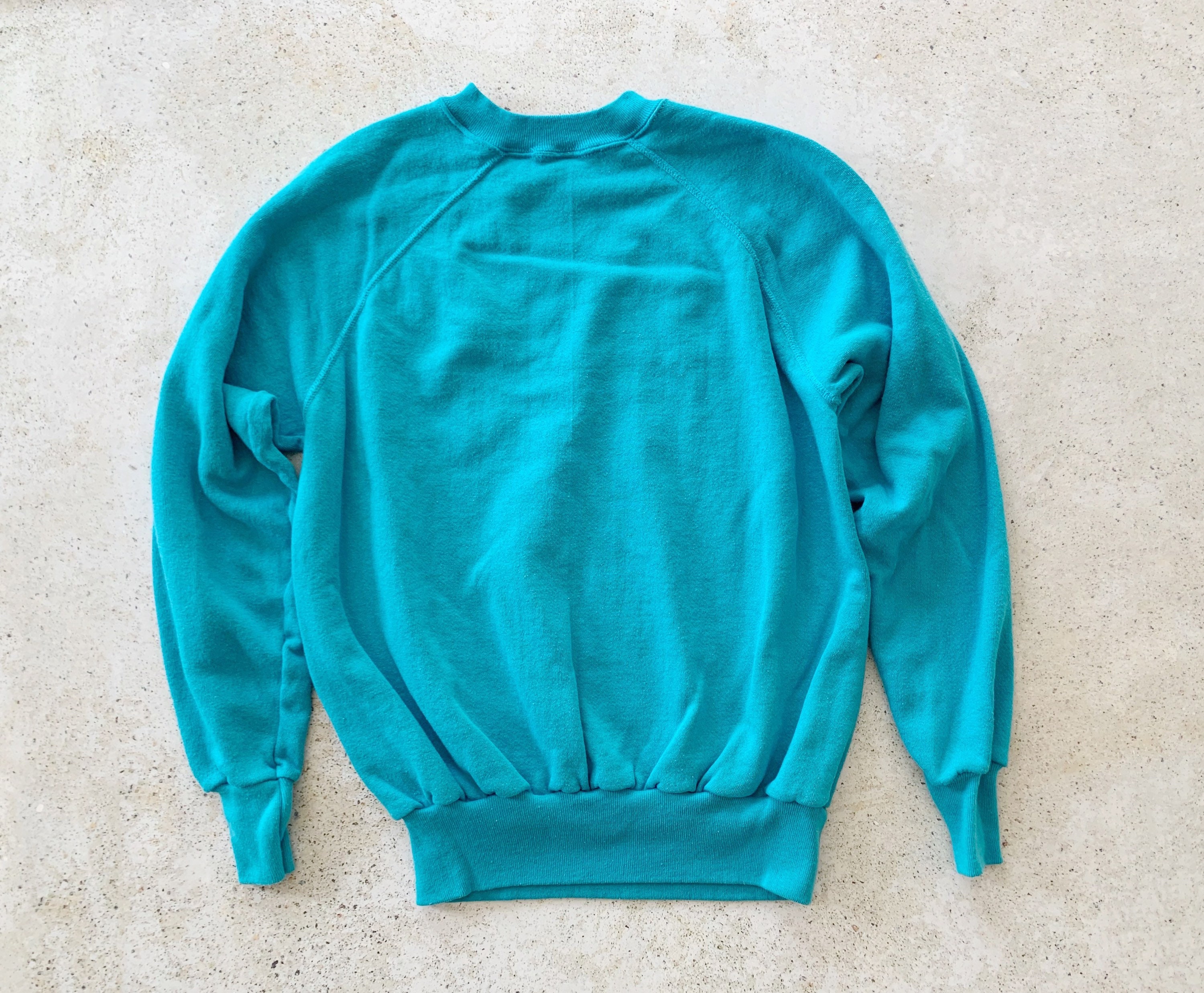 Vintage Sweatshirt YOGA Aerobics Exercise 80s Workout Raglan Pullover