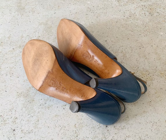 Vintage Shoes | GUCCI Peep Toe Pumps Sandals Heels Shoes