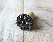 Black Druzy Wine Stopper