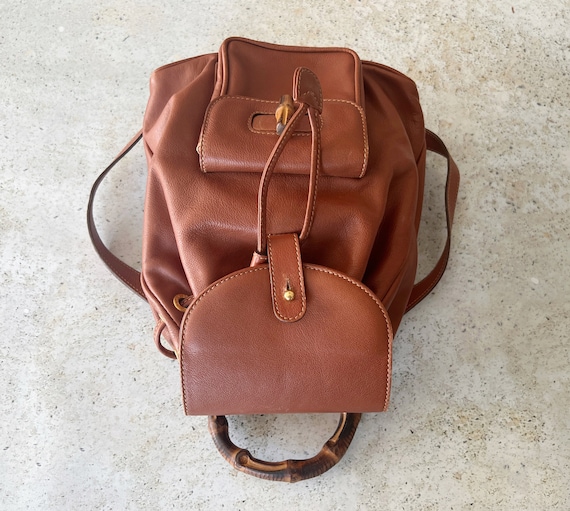 Vintage Bag | GUCCI GG Bamboo Leather Mini Backpa… - image 5