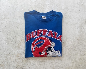 Vintage T-Shirt | BUFFALO BILLS New York Football Sports Blue Red 80’s 90’s | Size L/XL
