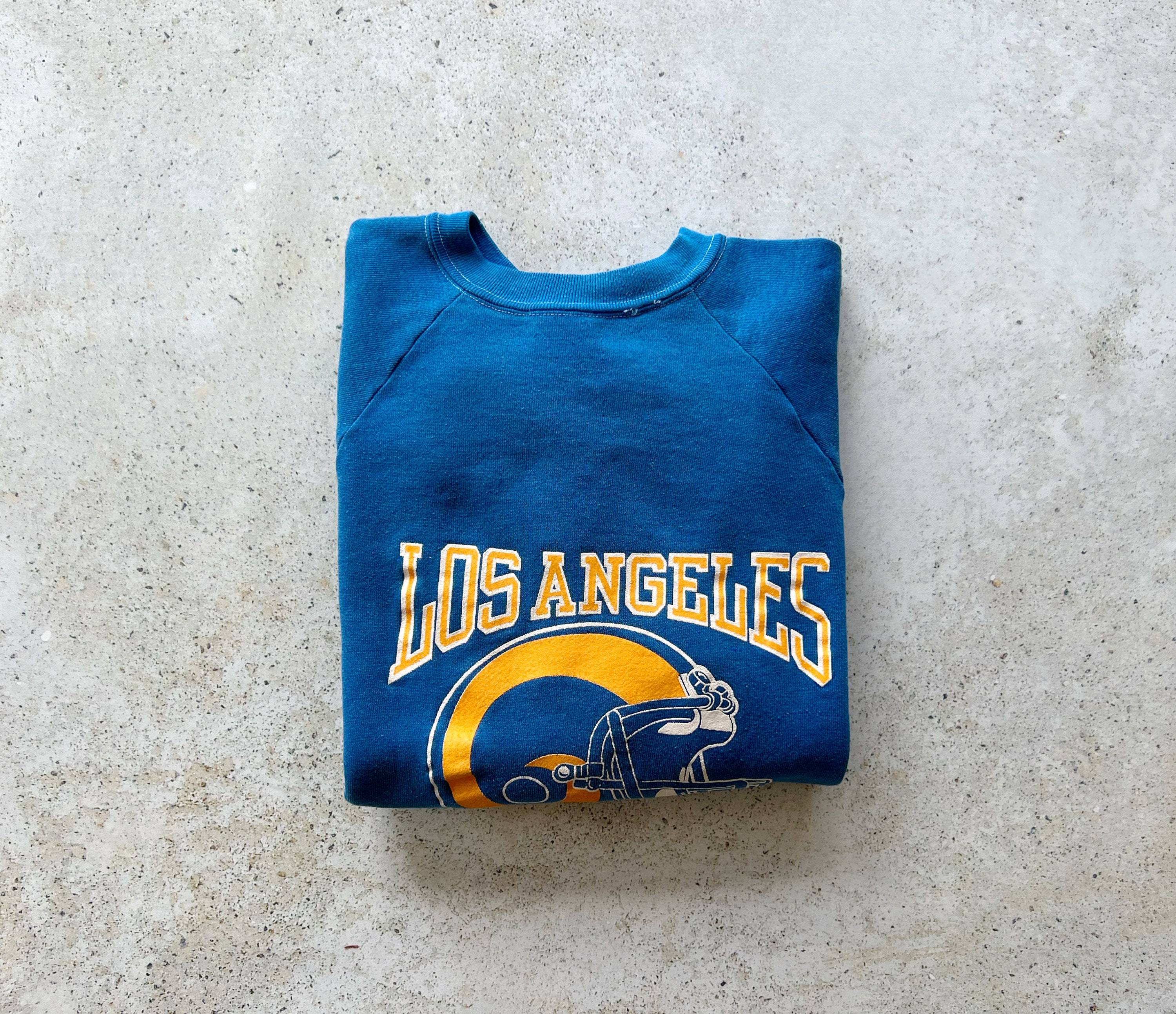 ShopCrystalRags Los Angeles Rams, NFL One of A Kind Vintage La Rams Sweatshirt with Crystal Star Design