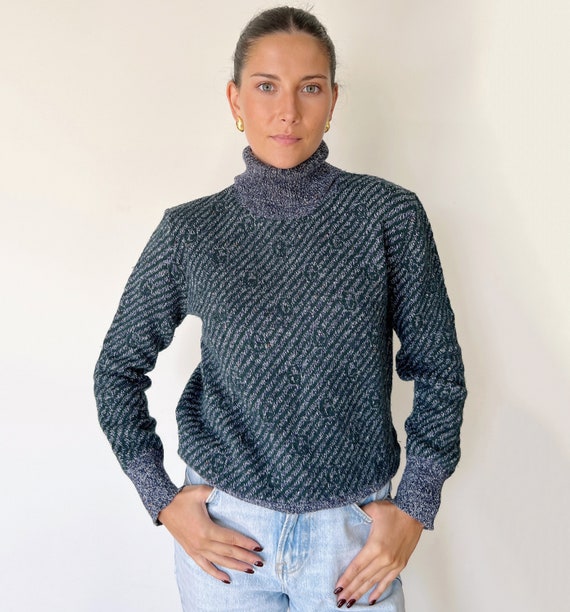 Vintage Sweater | GUCCI GG Logo Monogram Woven Knit