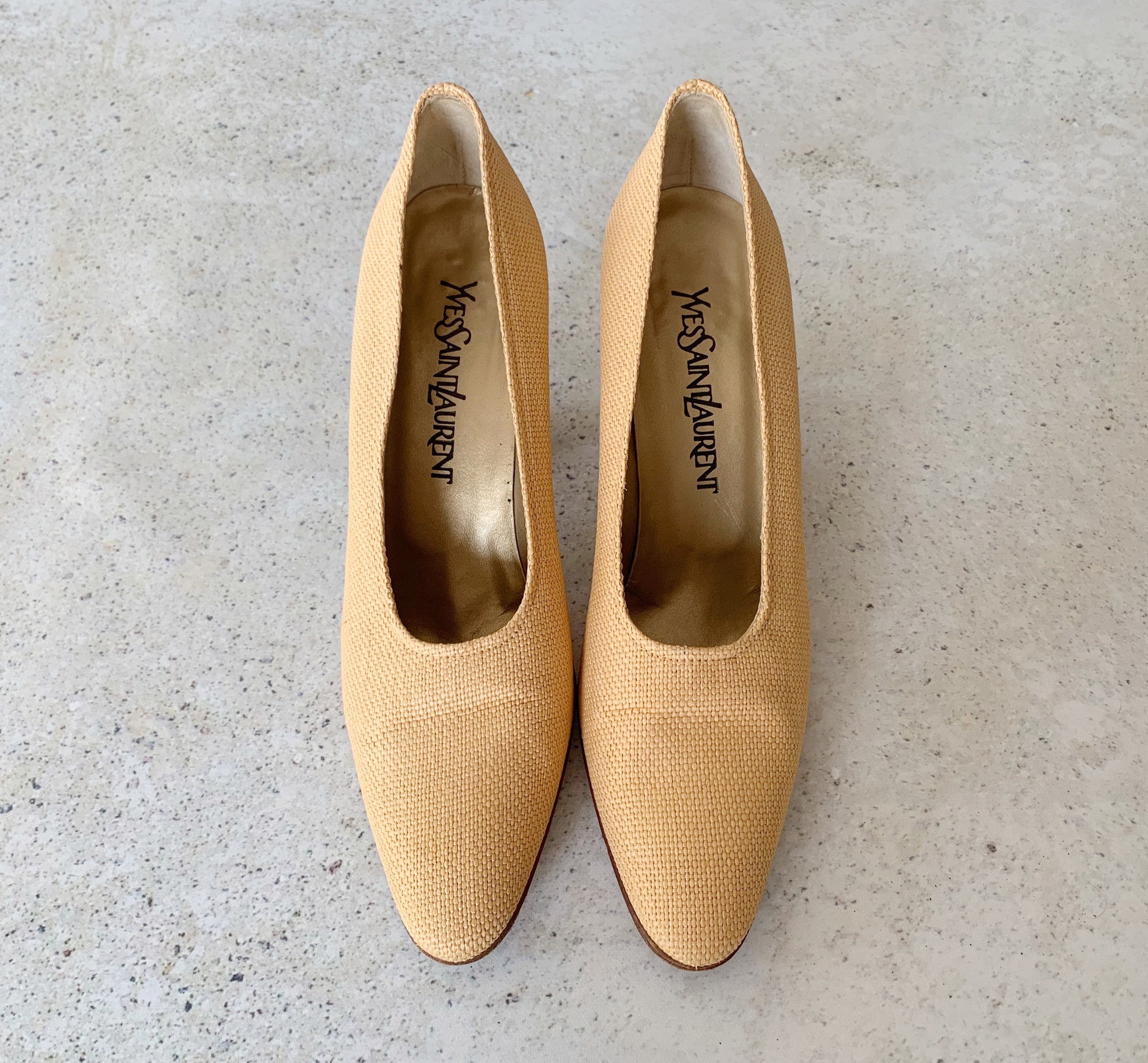 Yves Saint Laurent, Shoes, New Rare Ysl Saint Laurent Paris Monogram  Vintage Logo Pumps Blogger Heels Shoes