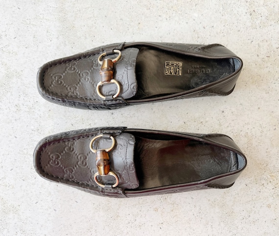 GUCCI SHOES LOAFERS WITH BUCKLE 181812 Black Leather 41E LEATHER SHOES  ref.549825 - Joli Closet