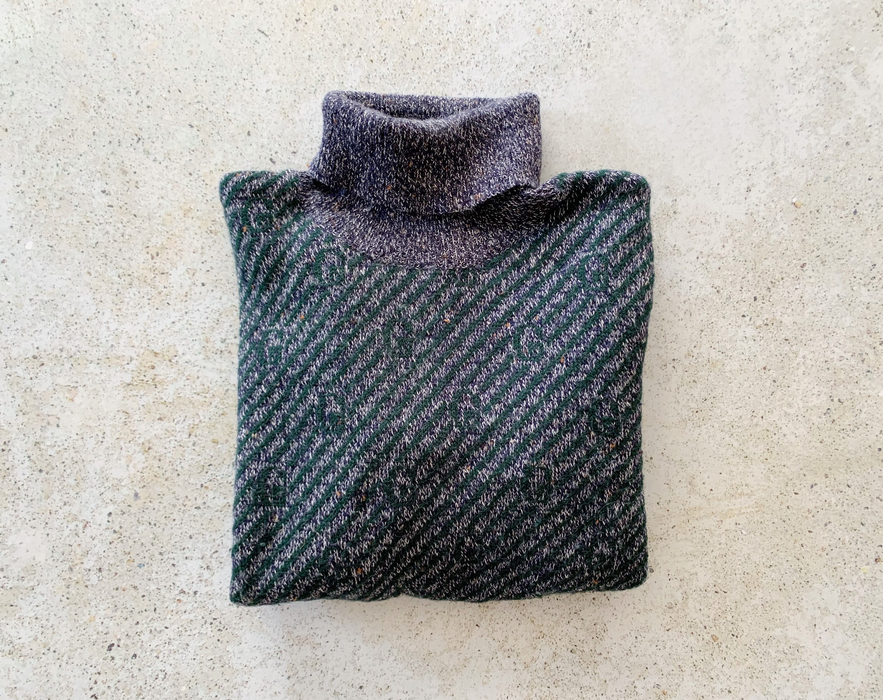 Vintage Sweater GUCCI GG Logo Monogram Woven Knit Turtleneck