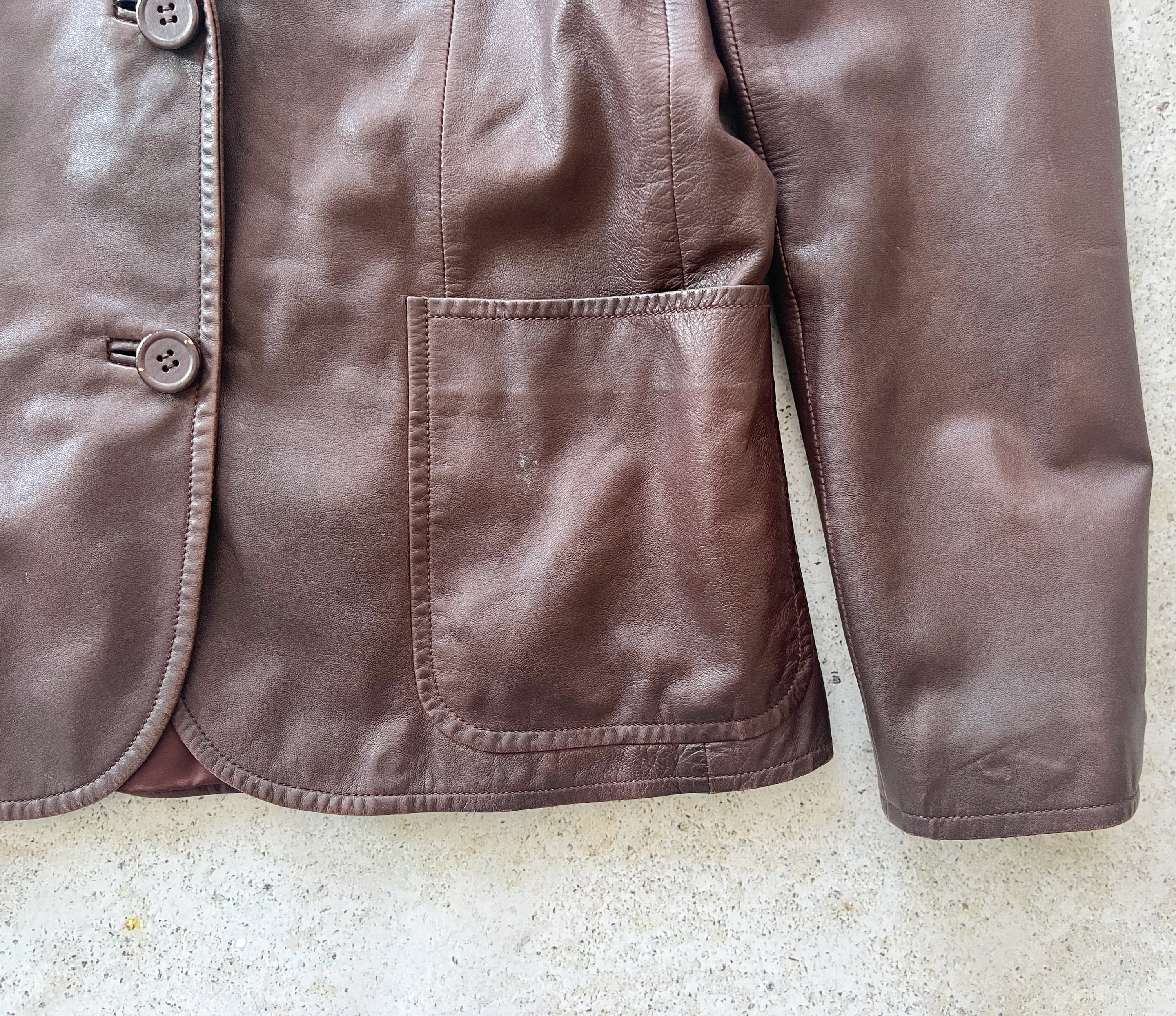 Vintage Jacket | GUCCI Leather Blazer Jacket Coat Luxury Designer 