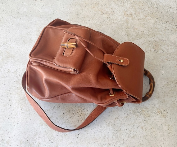 Vintage Bag | GUCCI GG Bamboo Leather Mini Backpa… - image 2